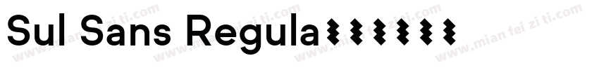 Sul Sans Regula字体转换
